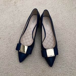 Cole Haan Navy Waterproof Block Heels